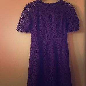 Madewell burgundy lace dress